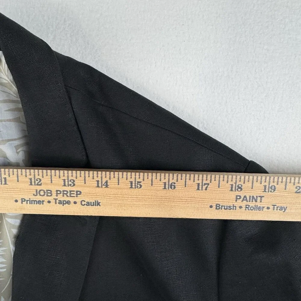 Tasso Elba Men’s Blazer Jacket 100% Linen Lightweight Black XLarge 45-47